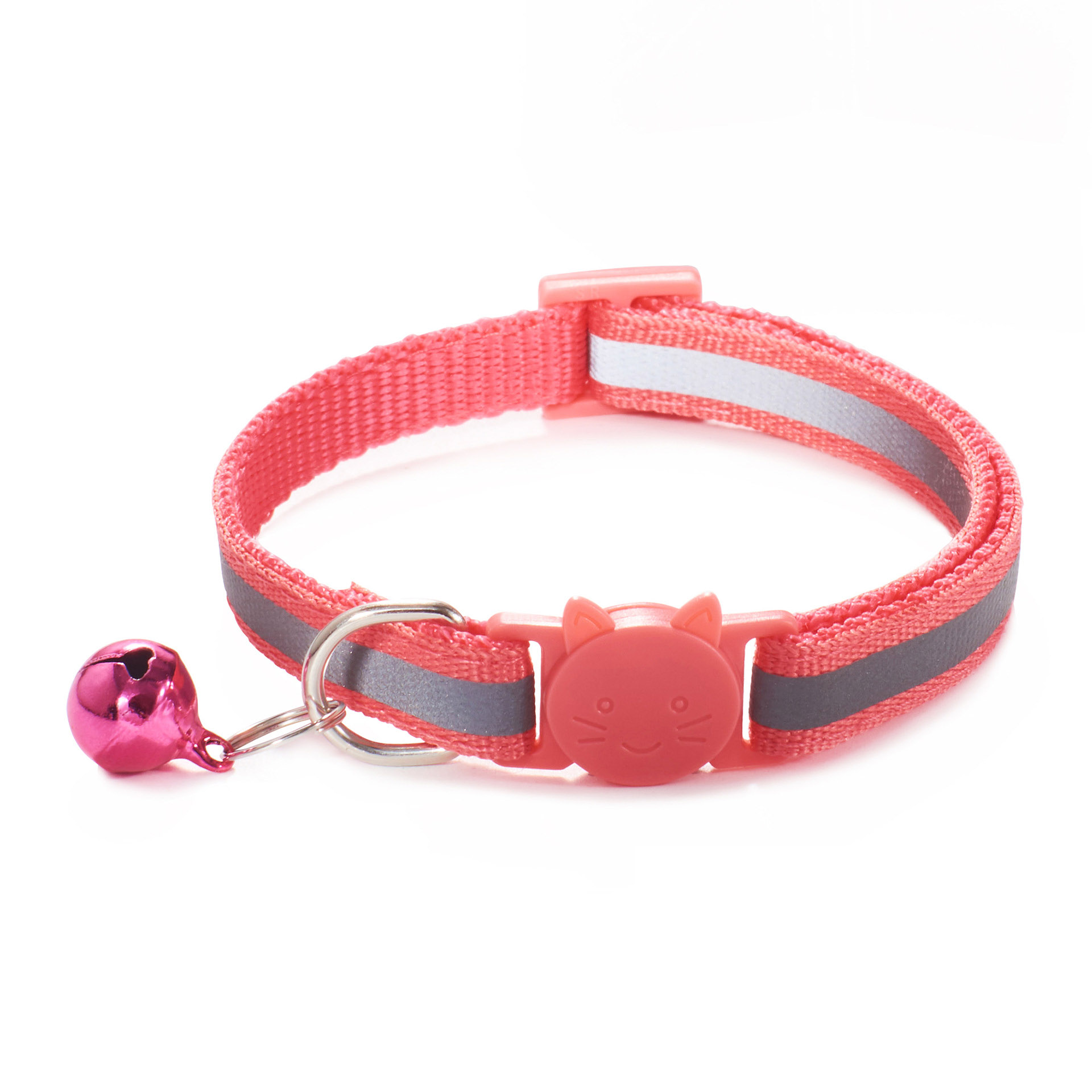 1.0 Colorful Reflective Cat Head Safety Clasp Collar Cat Collar Pet Cat Bell — image 6