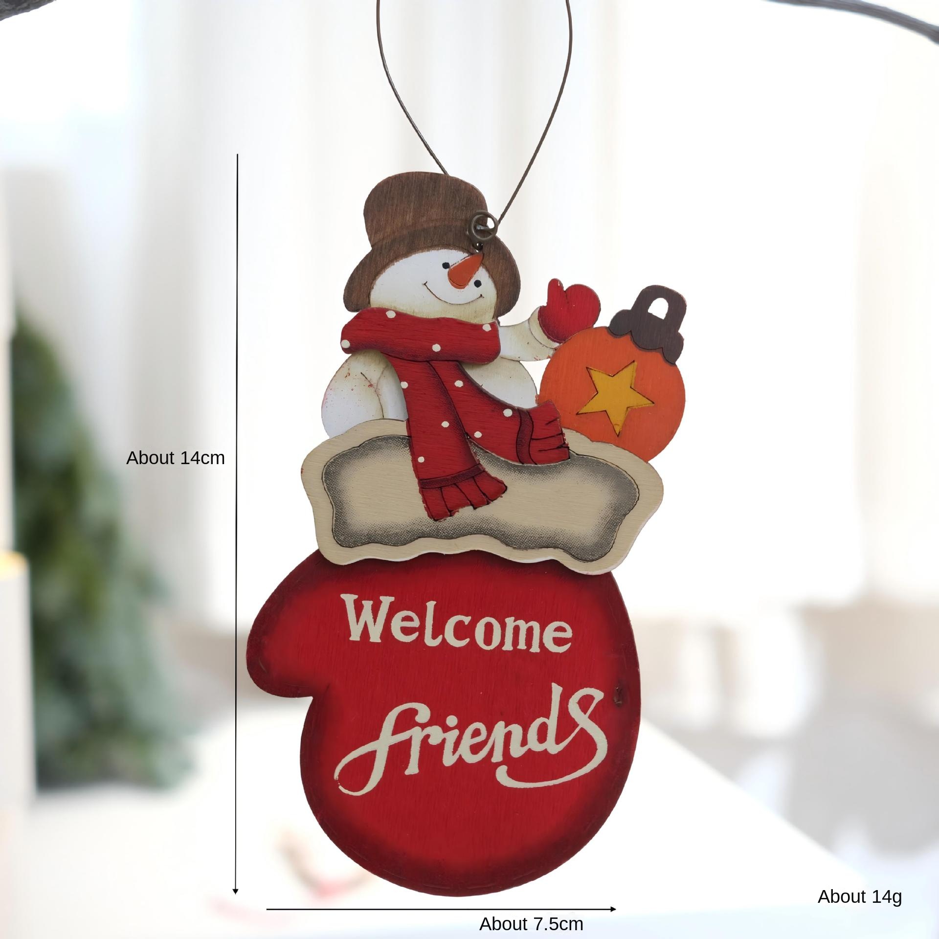 Decoración Navideña de Madera con Santa, Ciervo y Zapatos — imagen 6