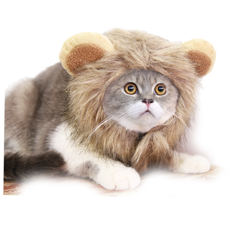 Halloween Lion Transformation Costume Pet Dog Cat Hat Adjustable Dog Accessories Cat Clothing — image 2
