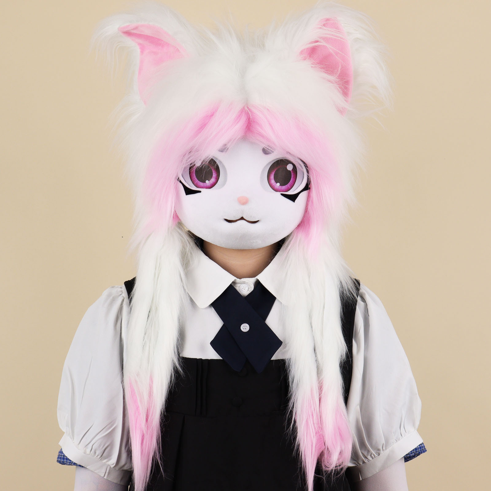 Kigurumi Plush Animal Head Wearable Hoodie Lolita Ready-to-Wear Cosplay Cute Animal Costume Furry Costume — image 5