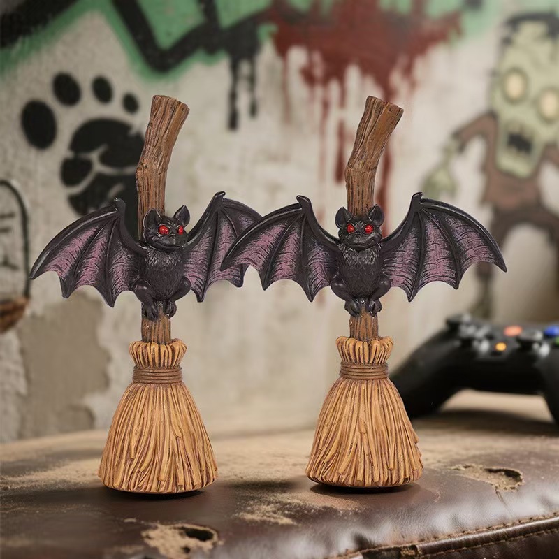 Decoración de Murciélago para Halloween - Escoba Fantasma Jardín — imagen 1