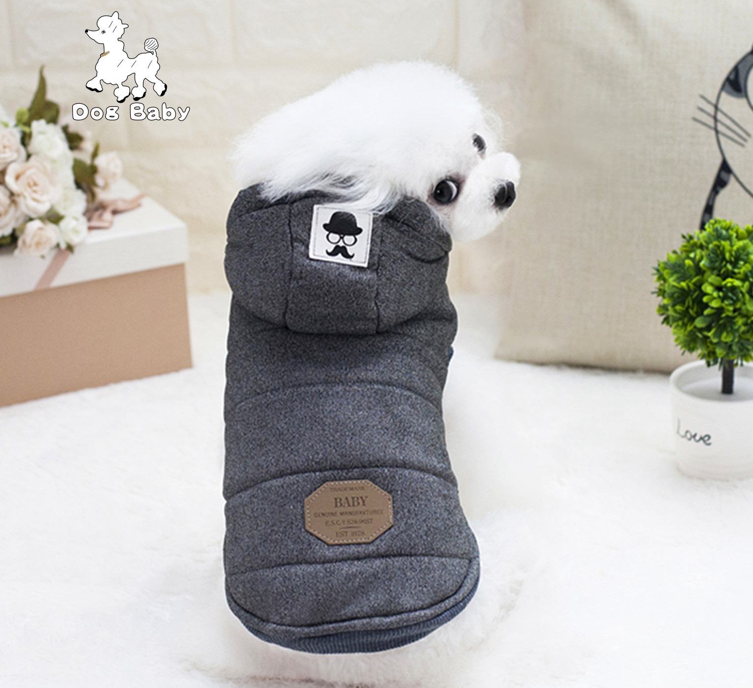 Pet Clothes Dog Clothes Autumn And Winter New Teddy Dog Pet Clothing Two Feet Cotton Clothes — image 9