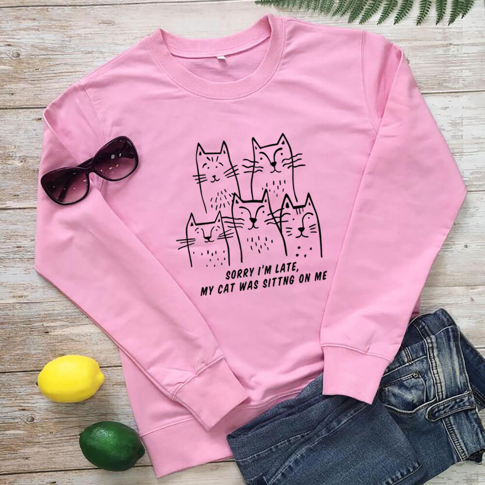 My Cat Was Sitting On Me Cat Printed Hoodie — image 4