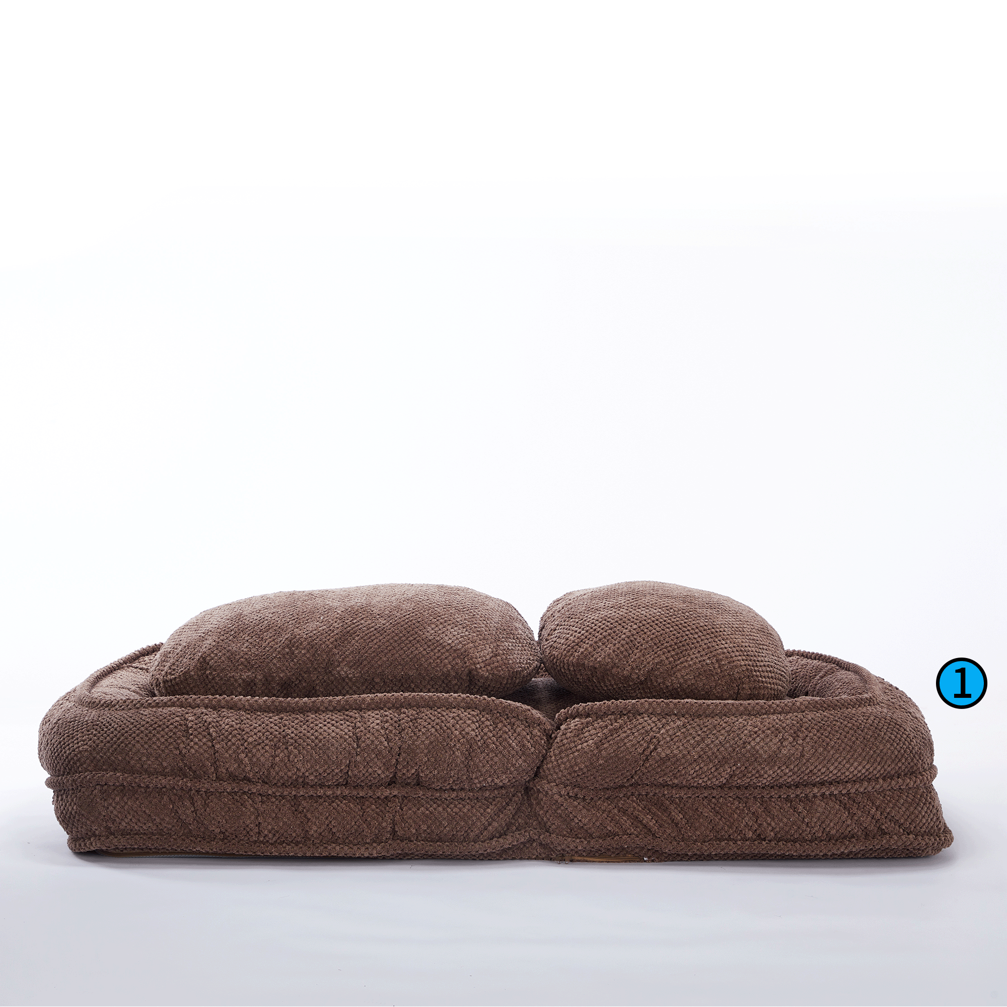 Silla de Pelo para Perros, Sofá Relajante con 5 Posiciones Ajustables, sentarse, dormir, plegable, ideal para sala de estar, dormitorio, diseño ahorrador de espacio, marrón — imagen 1