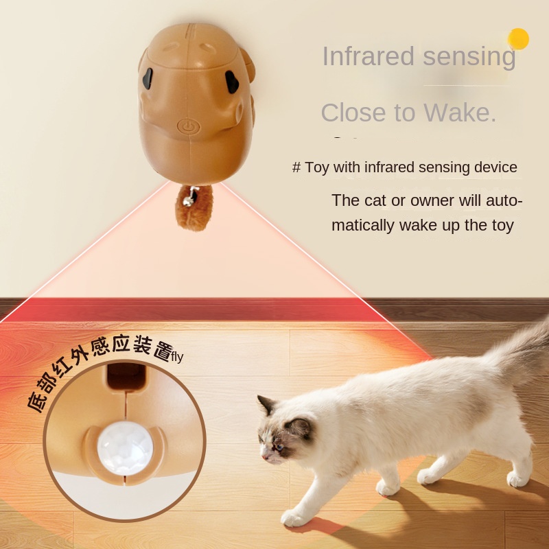 Pet Smart Toy Capybara Elevating Cat Ball, Automatic Sensing Interactive Cat Toy for Self-Entertainment and Mental Stimulation — image 4