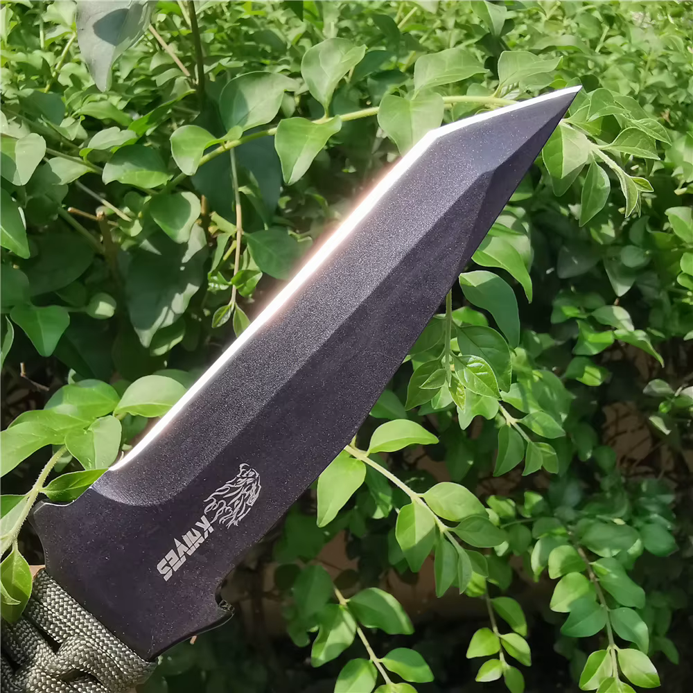 Military Tactical Fixed Blade Knife, Full-Tang Steel Construction for Survival, Camping & Professional Outdoor Use — image 3