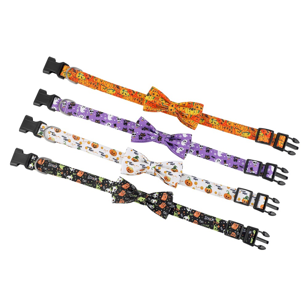 Spider Pumpkin Dog Collar Bowknot Ghost Festival Jewelry Halloween Pet Collar — image 3