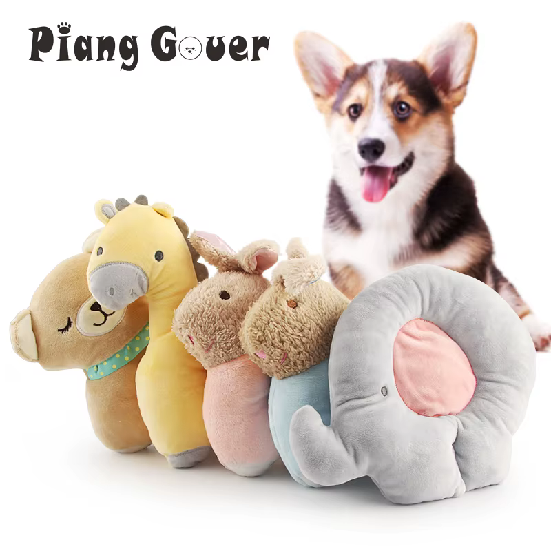 Cojín de Oso para Perros Pequeños con Animales de Peluche - Conejo, Jirafa, Elefante — imagen 2