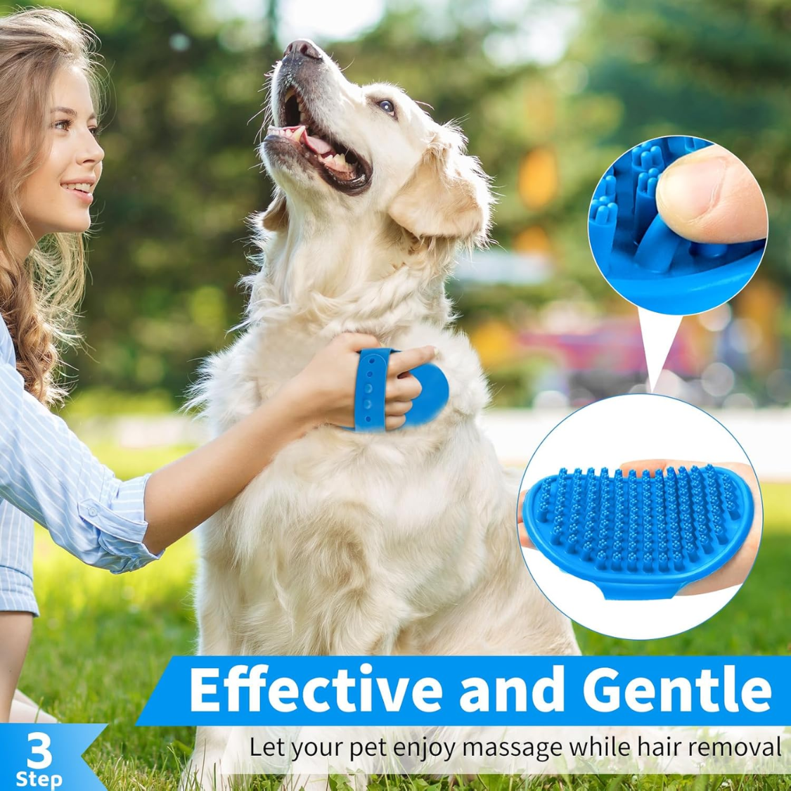 Set de 6 Piezas: Cepillo de Baño para Perros, Cepillo de Dientes, Cepillo de Mango Ajustable para Champú y Estropajo, para Perros y Gatos de Pelo Corto y Largo, Elimina Eficazmente Olores y Manchas — imagen 2