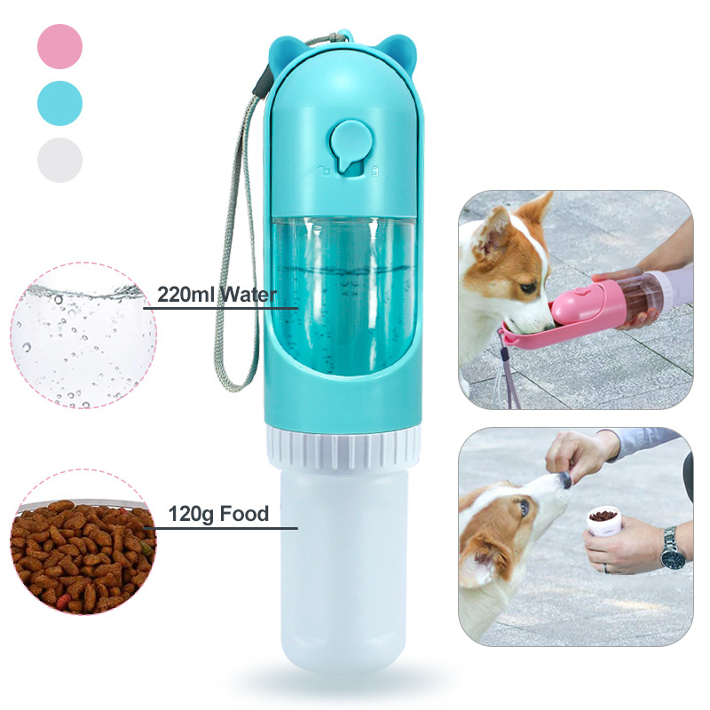Cupido Hidratación y Alimentación Portátil para Mascotas de Exterior, Dispensador de Agua y Comida Dual para Perros y Otros Animales — imagen 1