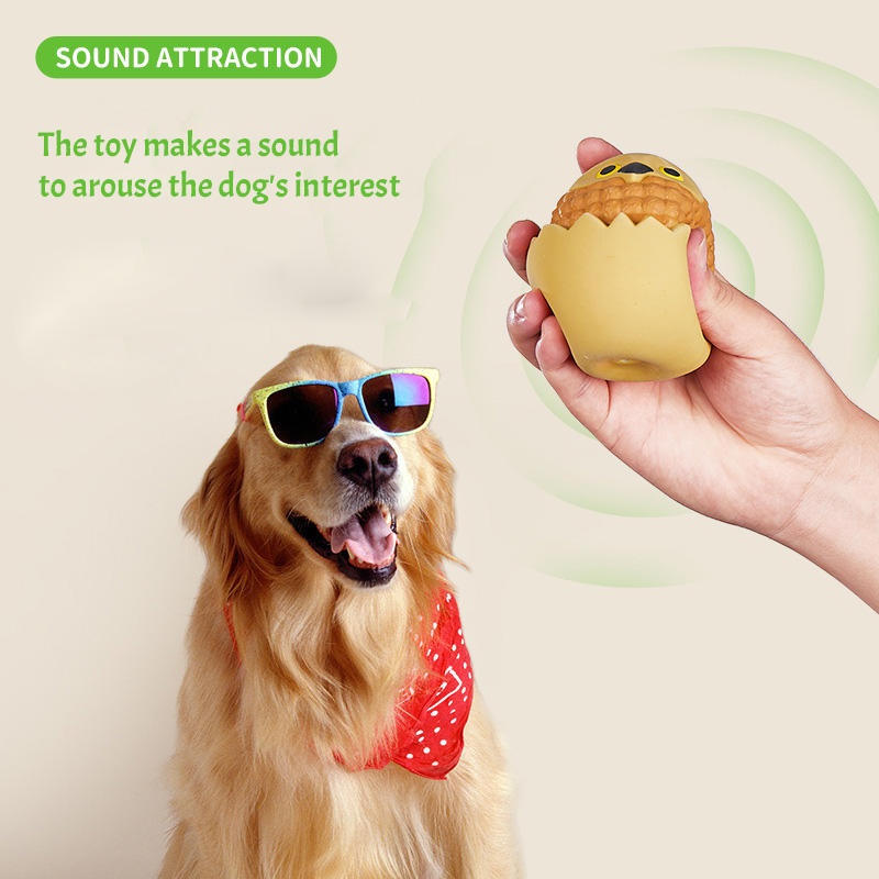 Latex shell breaking owl interactive puzzle grinding sound dog toy — image 5
