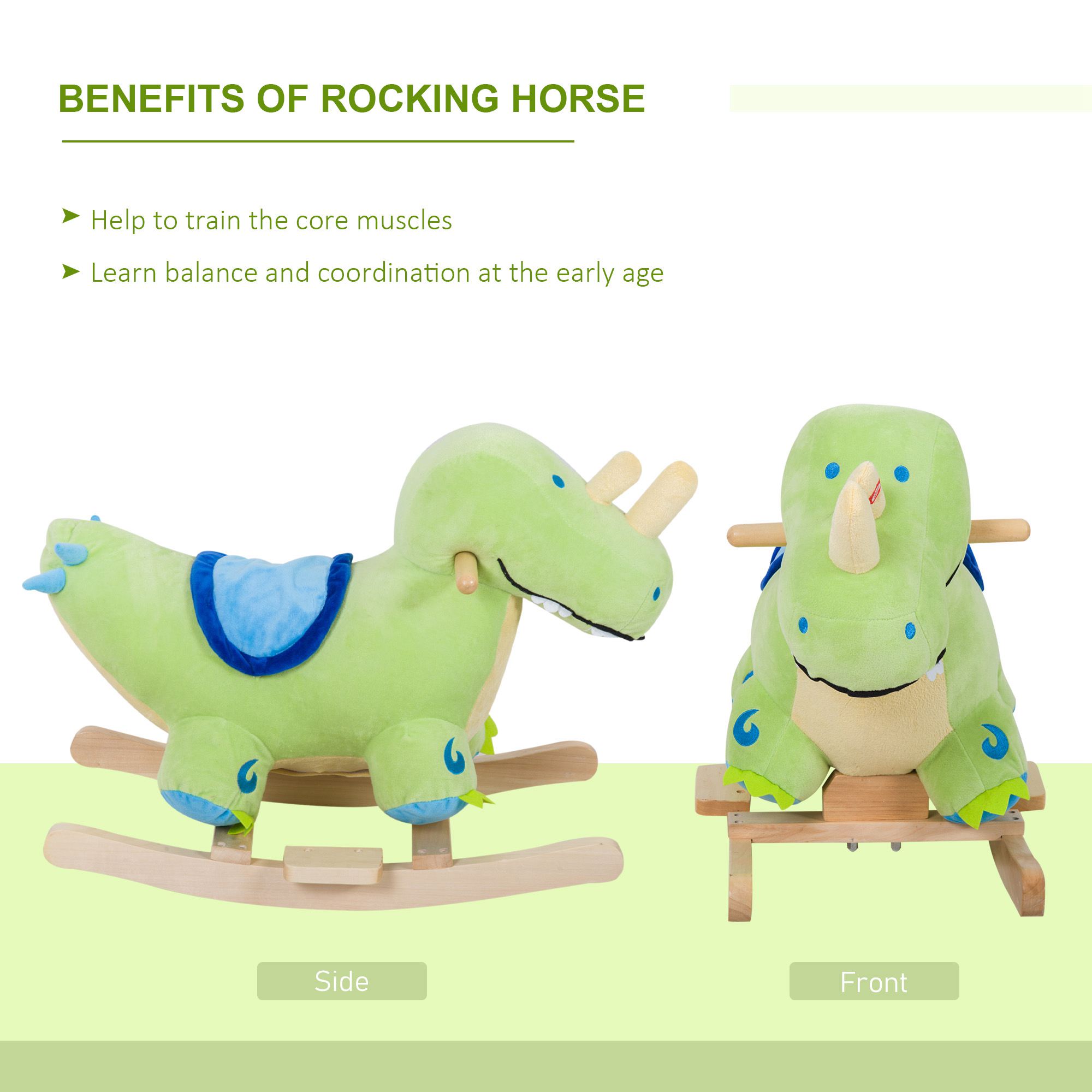 Caballo de juguete de peluche con movimiento de vaivén para niños con sonidos realistas — imagen 3