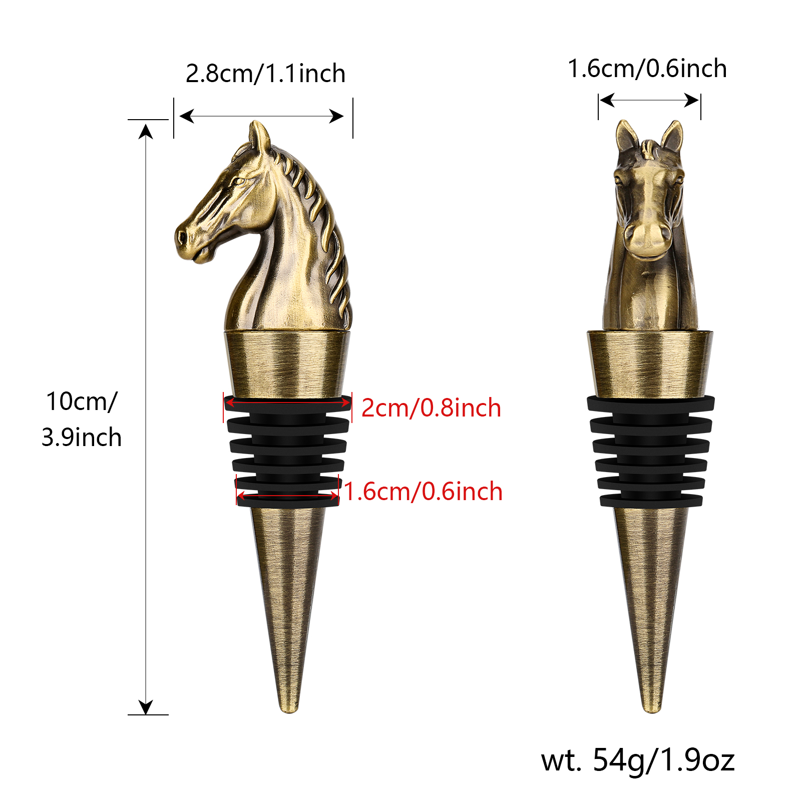 Luxury Horse Head Wine Bottle Stopper Animal-shaped Wine Stopper For Preserving Red Wine, A Kitchen Storage Gift, A Birthday Gift For Universal Wine Preservation Supplies — image 9