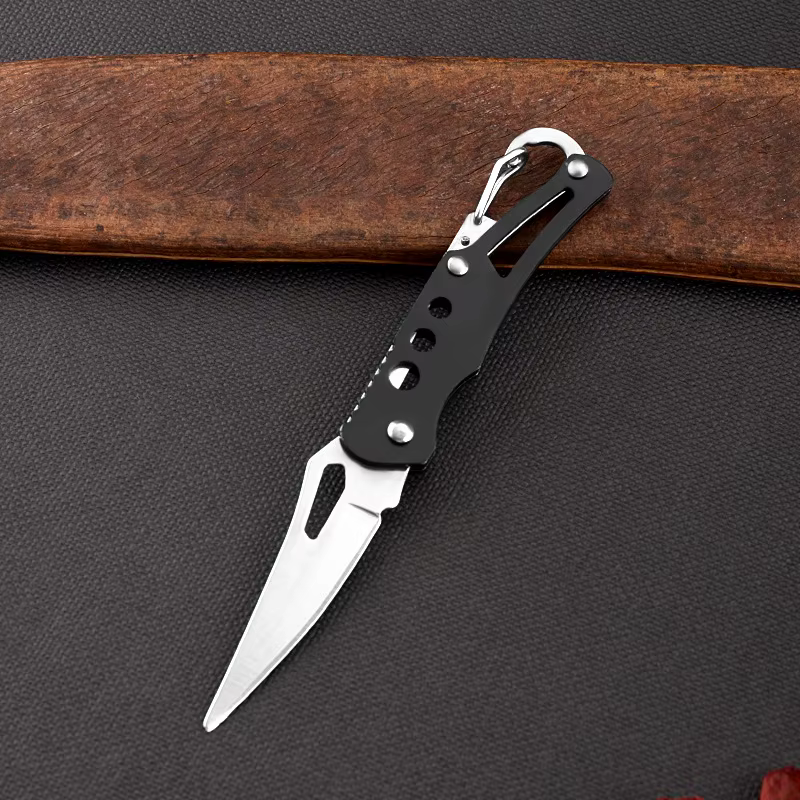 Outdoor Mini Knife Keychain Portable Paring Folding Knife Survival Knife for Hunting Camping Fishing Fruit Cutting Tool — image 5