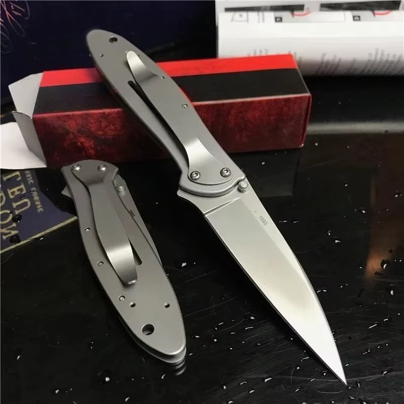 KS Leek 1660 Aluminum Folding Knife with 8Cr13Mov Blade Window Breaker Self-defense and Protection Tool Outdoor Fishing Knife — image 6