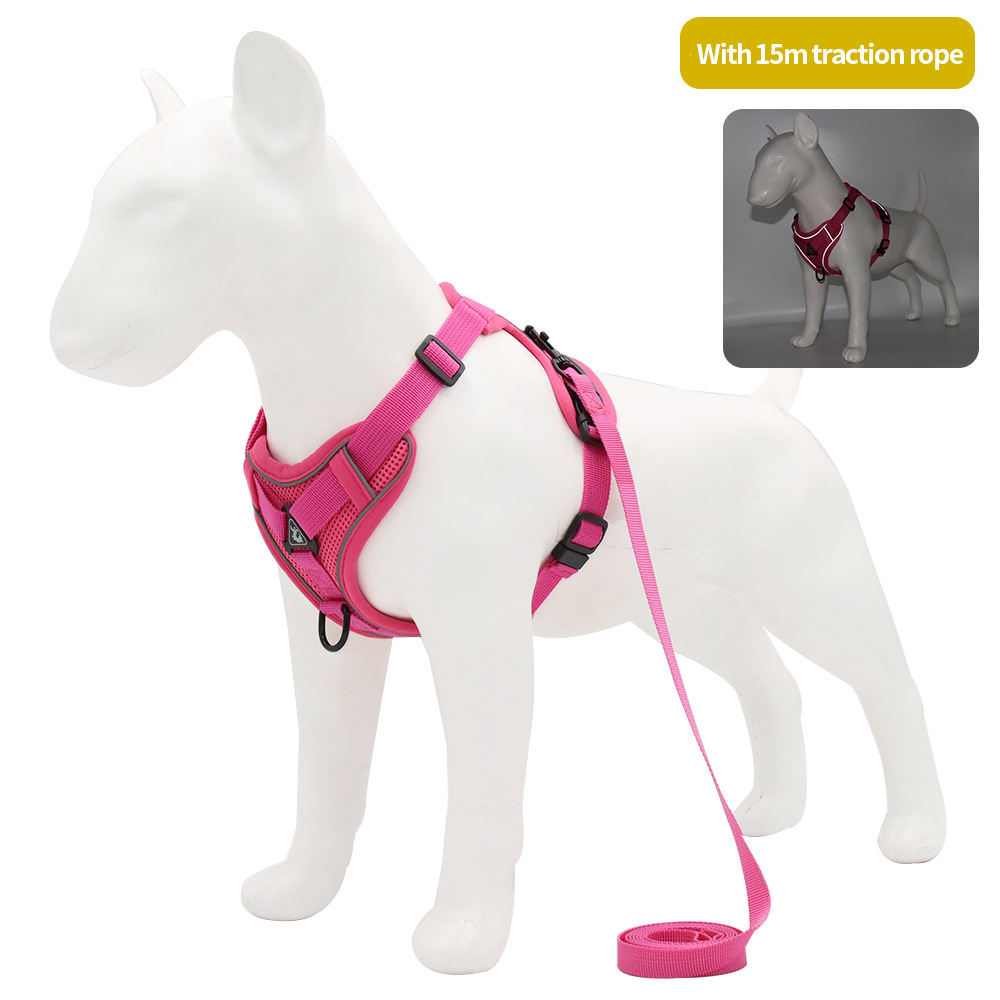 Cinturón de paseo reflectivo y respirable para perros con estilo de chaleco — imagen 7