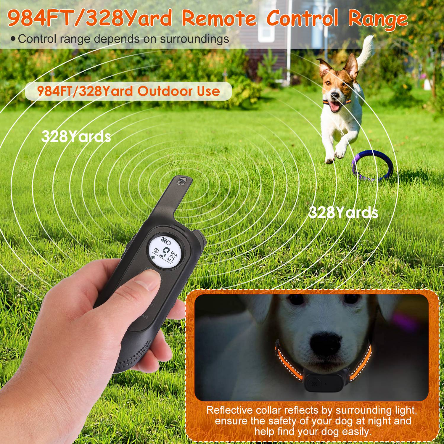 Collar de Adiestramiento para Perros IP65 Resistente al Agua con Voz, Vibración y Corrección Eléctrica - 3 Canales, Transmisor Recargable con Grabación y Bloqueo de Teclado — imagen 6