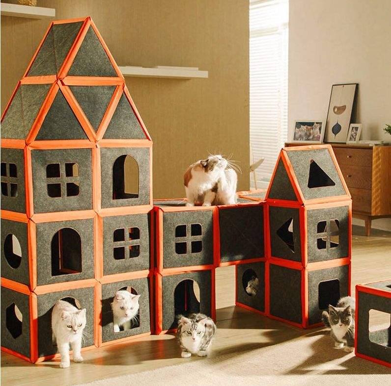 Cardboard Cat House Scratcher Breathable Pet Foldable Cat Toys And House For Cats — image 10