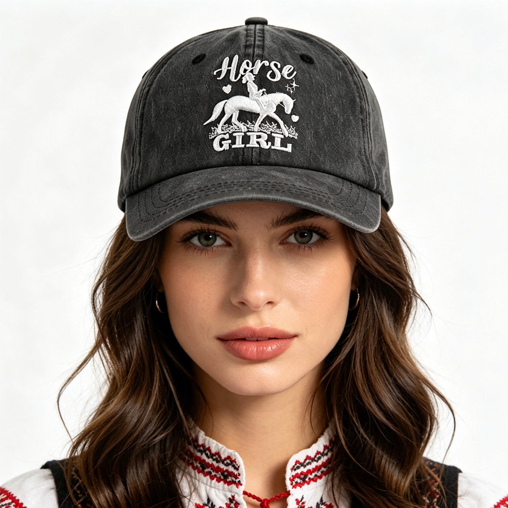 Horse Girl Vintage Washed Baseball Hat — image 6