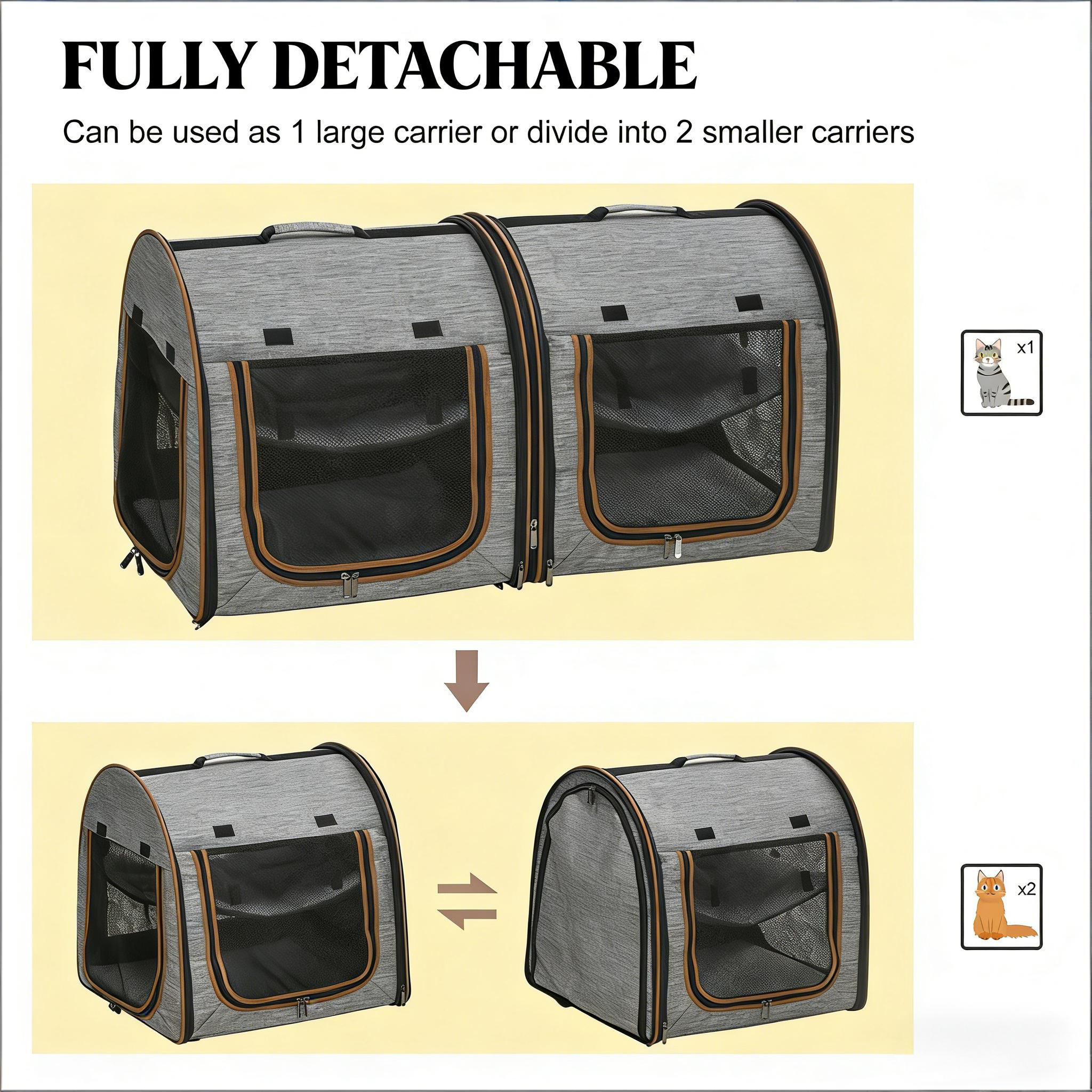 Travel Pet Crate, Portable Soft-Sided Cat Carrier Bag — image 6