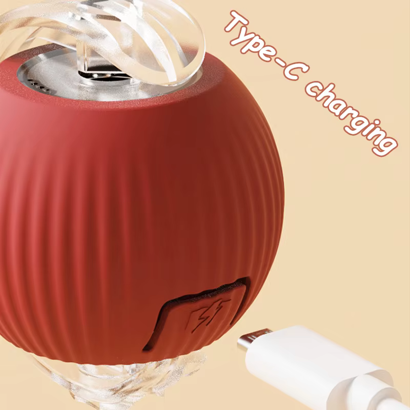 New Cat Interactive Ball Toy Automatic Rolling Ball Faux Tail Rechargeable Smart Pet Electric Toy Dog Cat Training Imitate Mouse — image 5