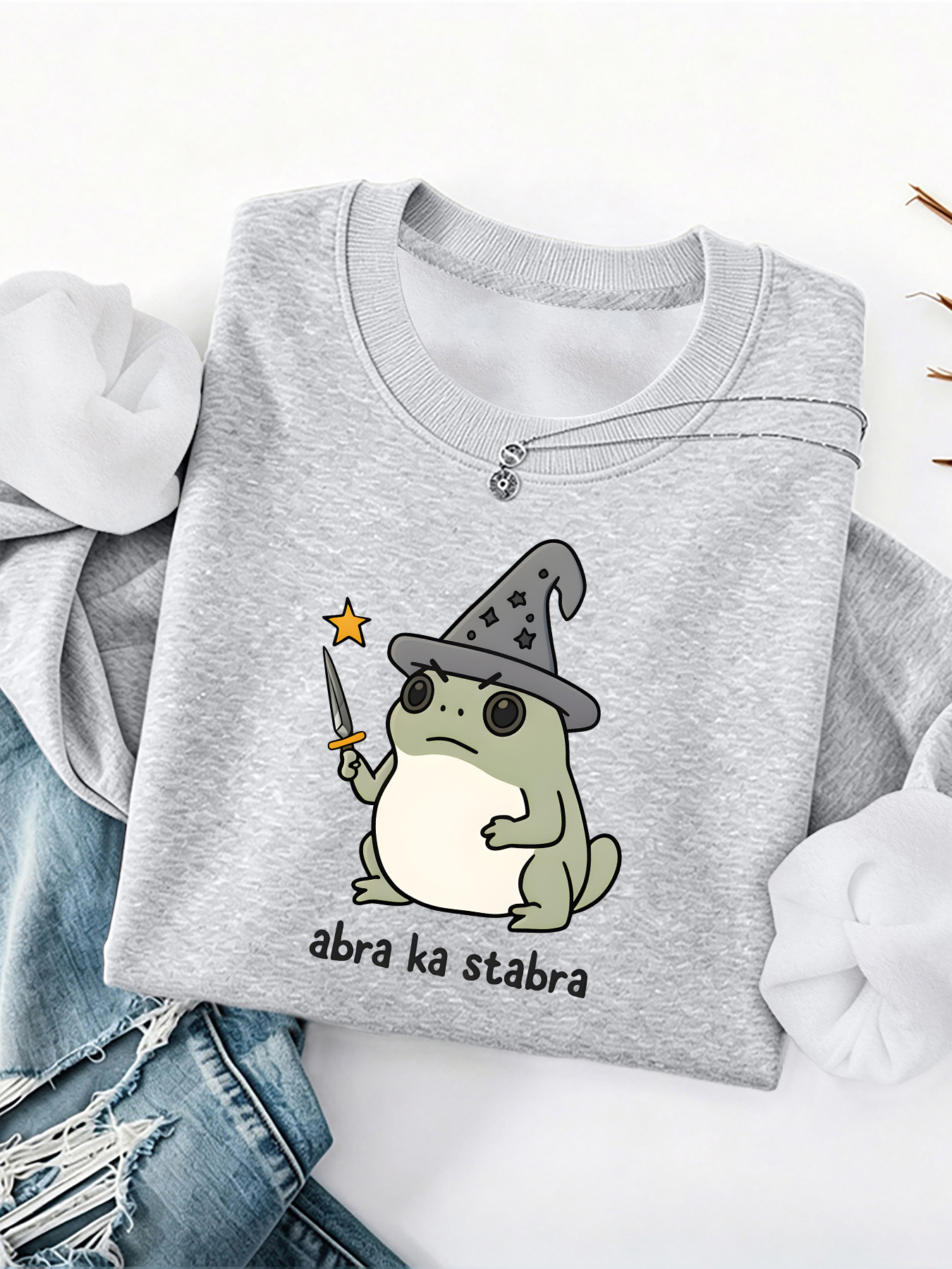 Frog printed fleece hoodie — image 11