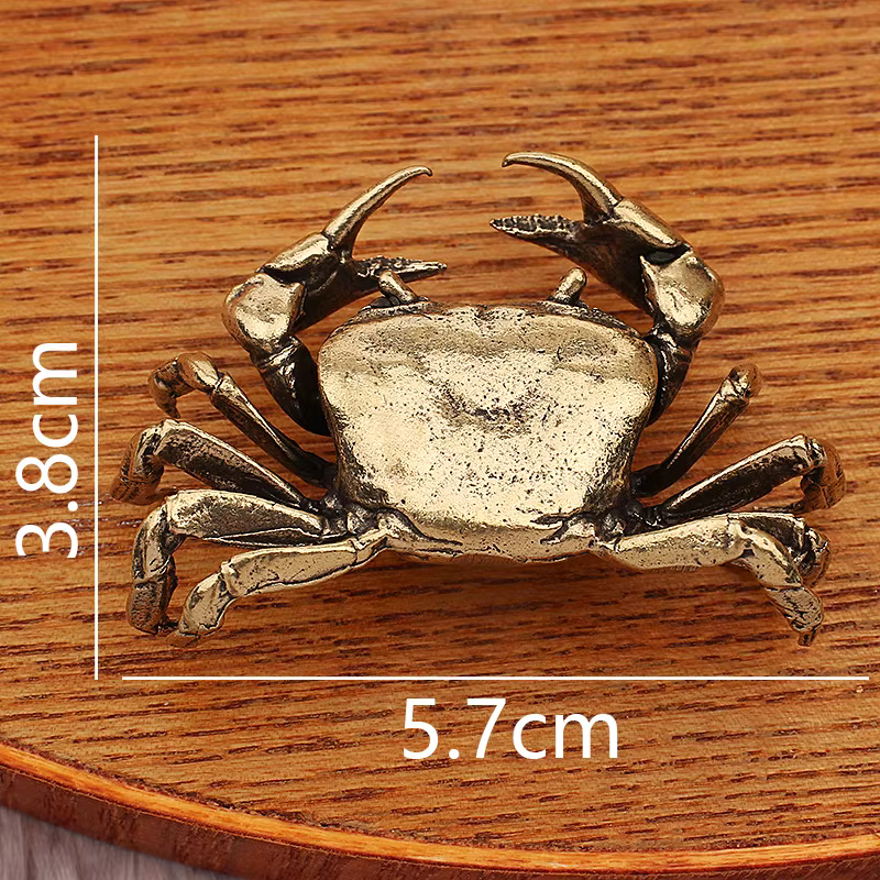 Crab Brass Figure Home Decor Ornaments, Tea Pets, Creative Crafts Collection — image 4