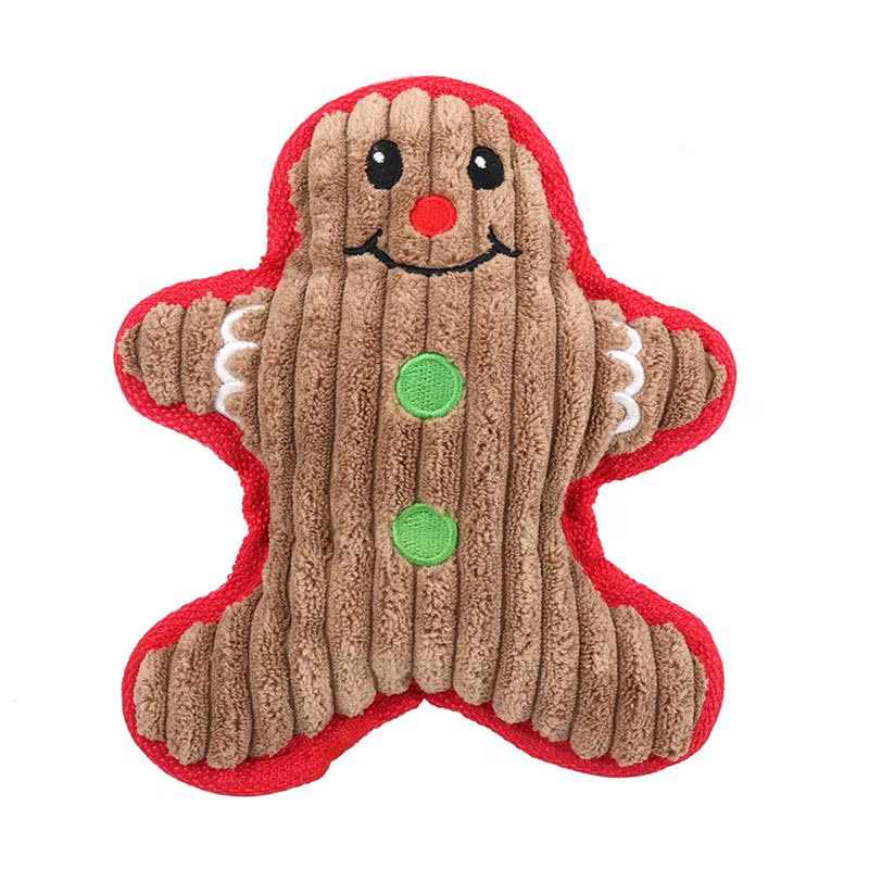 Christmas Santa Claus Pet Dog Toys Chew Squeaker Pet Plush Toys For Dogs Cute Biting Rope Sound Toys — image 12