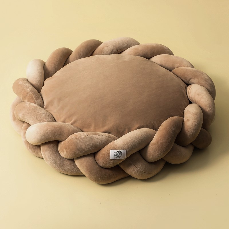 Pet kennel Fried Dough Twists dog kennel filling yarn cat kennel round universal mat detachable cat kennel dog kennel — image 10