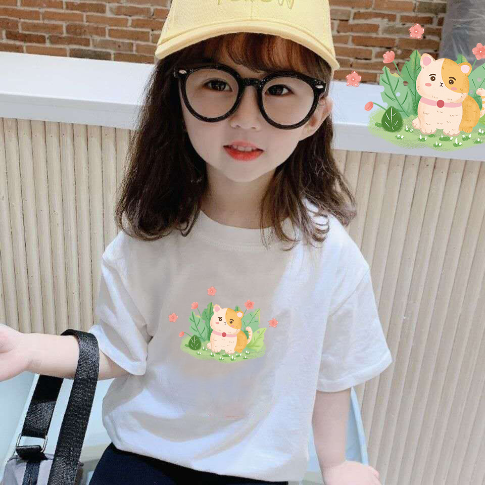 Baby Boy T-Shirt Cartoon Cat Short Sleeve Top Kids — image 2