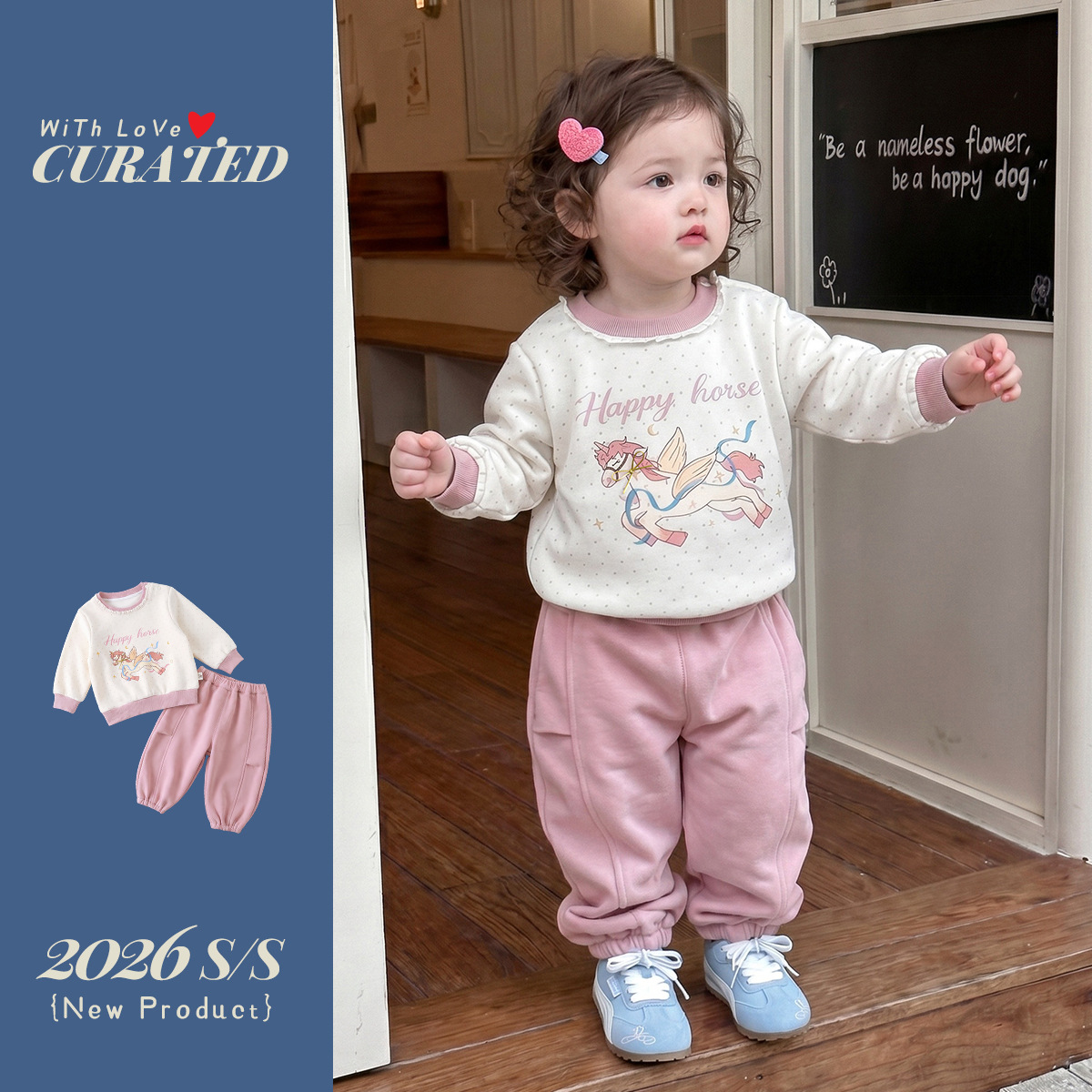 Chaleco con Estampado de Dibujos Coloridos y Pantalones con Nudo de Mariposa para Niñas — imagen 3