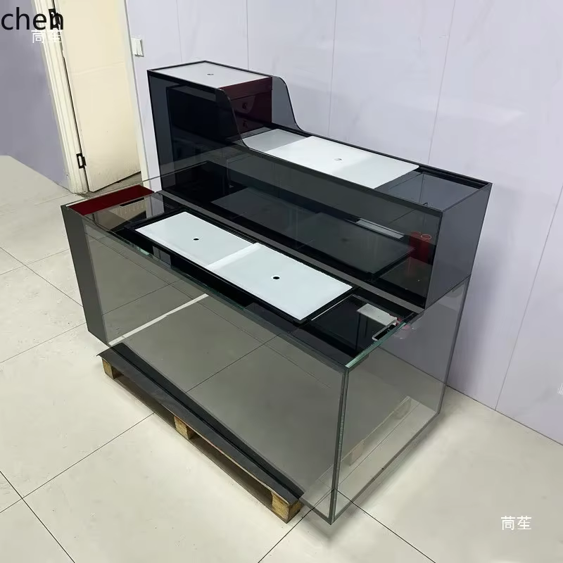 B7- Double Filter, Top Filter, Integrated Ultra-clear Fish Tank, No Water Change Needed, Goldfish Living Room Large — image 2