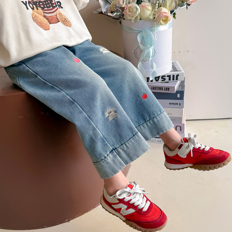 Children's Embroidered Dog Denim Pants — image 6