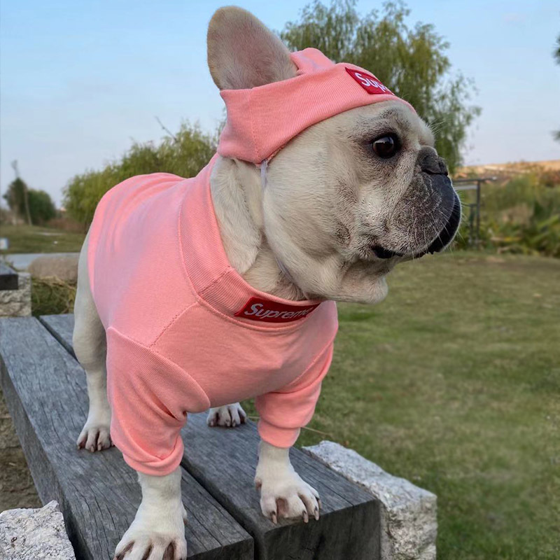 Pet Clothing Trendy Brand Street Dog Clothes Fighting Teddy Schnauzer Bottom Coat Hat Set — image 9