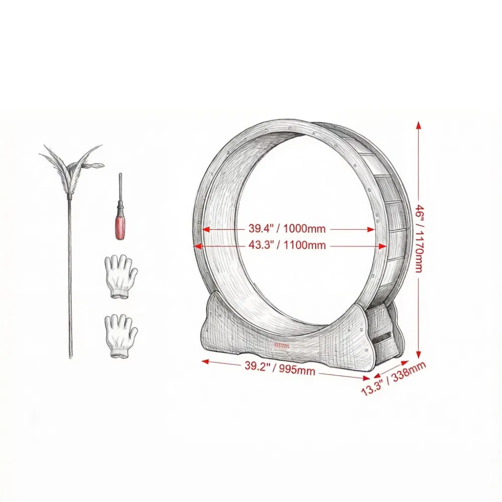 Wooden Cat Exercise Wheel — image 4