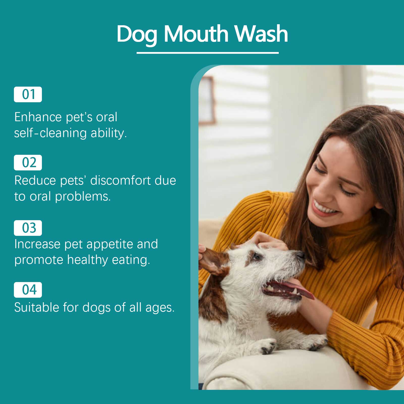 Dog Mouthwash Care Pet Oral Hygiene Cleaning Tartar Odor Dog Mouthwash — image 2