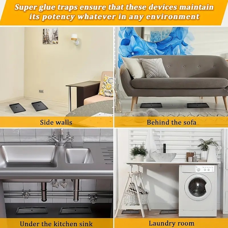 2 Piezas para Eliminar Ratones e Insectos al Instante, Trampas Adhesivas para Ratones e Insectos, Listas para Usar en Interiores, Pegamento Adhesivo para Roedores, Ratones, Ratas e Insectos — imagen 6