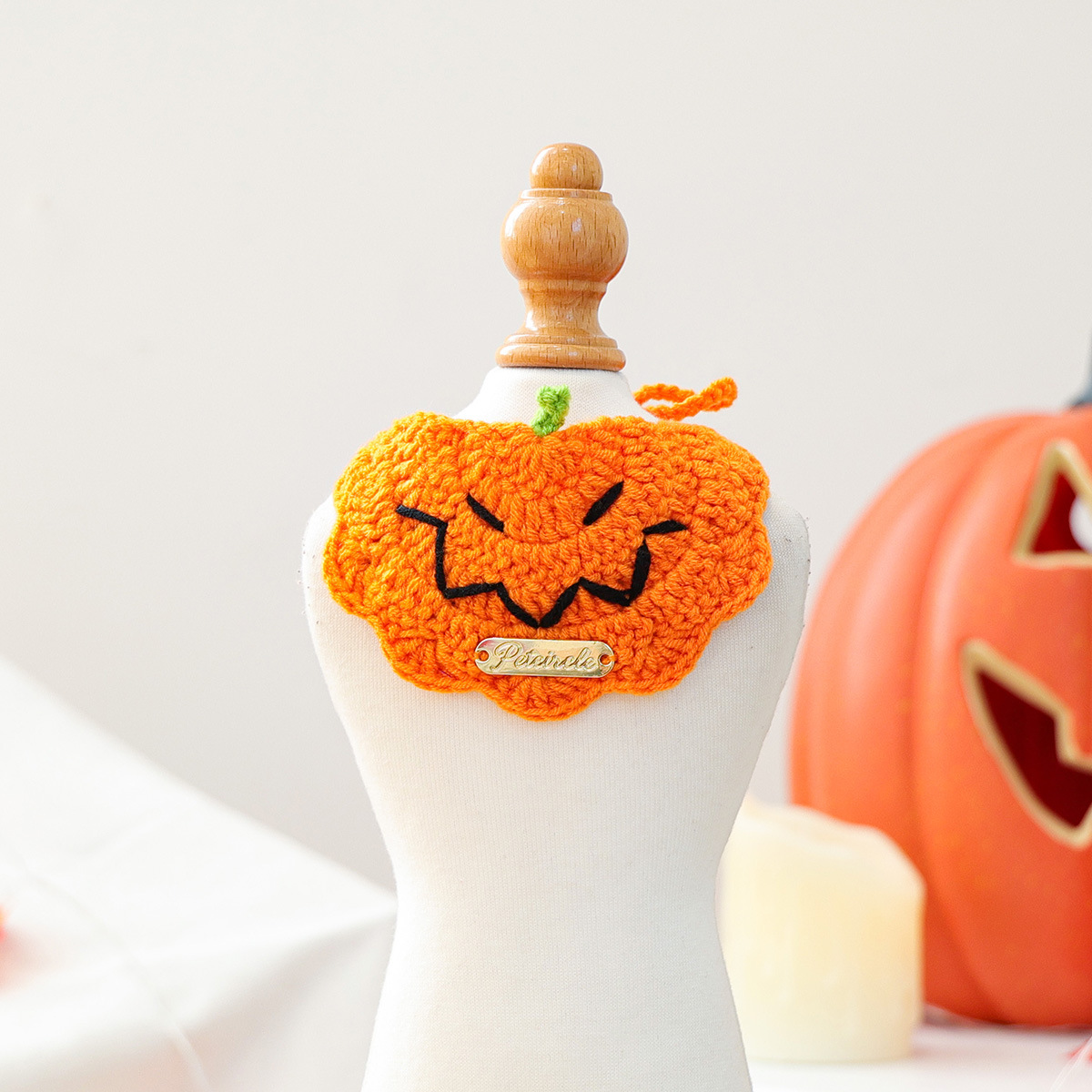 Bib para Mascotas de Gatos y Perros, Cálido Traje de Halloween con Etiqueta de Oro, Accesorio Festivo de Disfraz — imagen 7