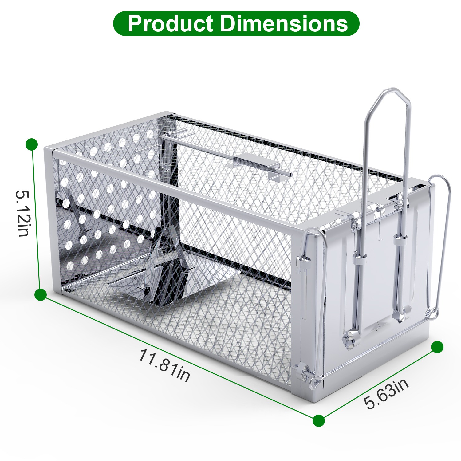 Caja de Trampa para Ratas con Puerta Única - Humano y Eficaz para Roedores Pequeños — imagen 8