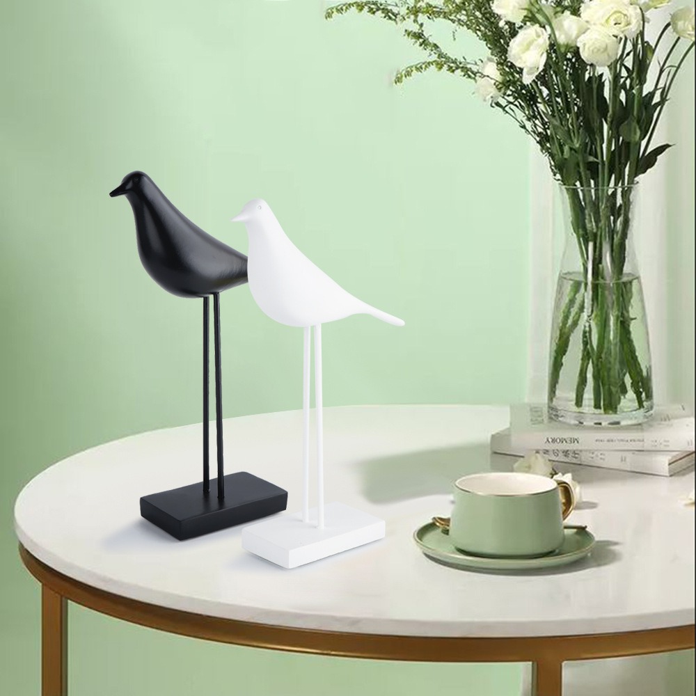 Decoraciones de pájaros palomas en negro y blanco creativas para decorar el hogar — imagen 8