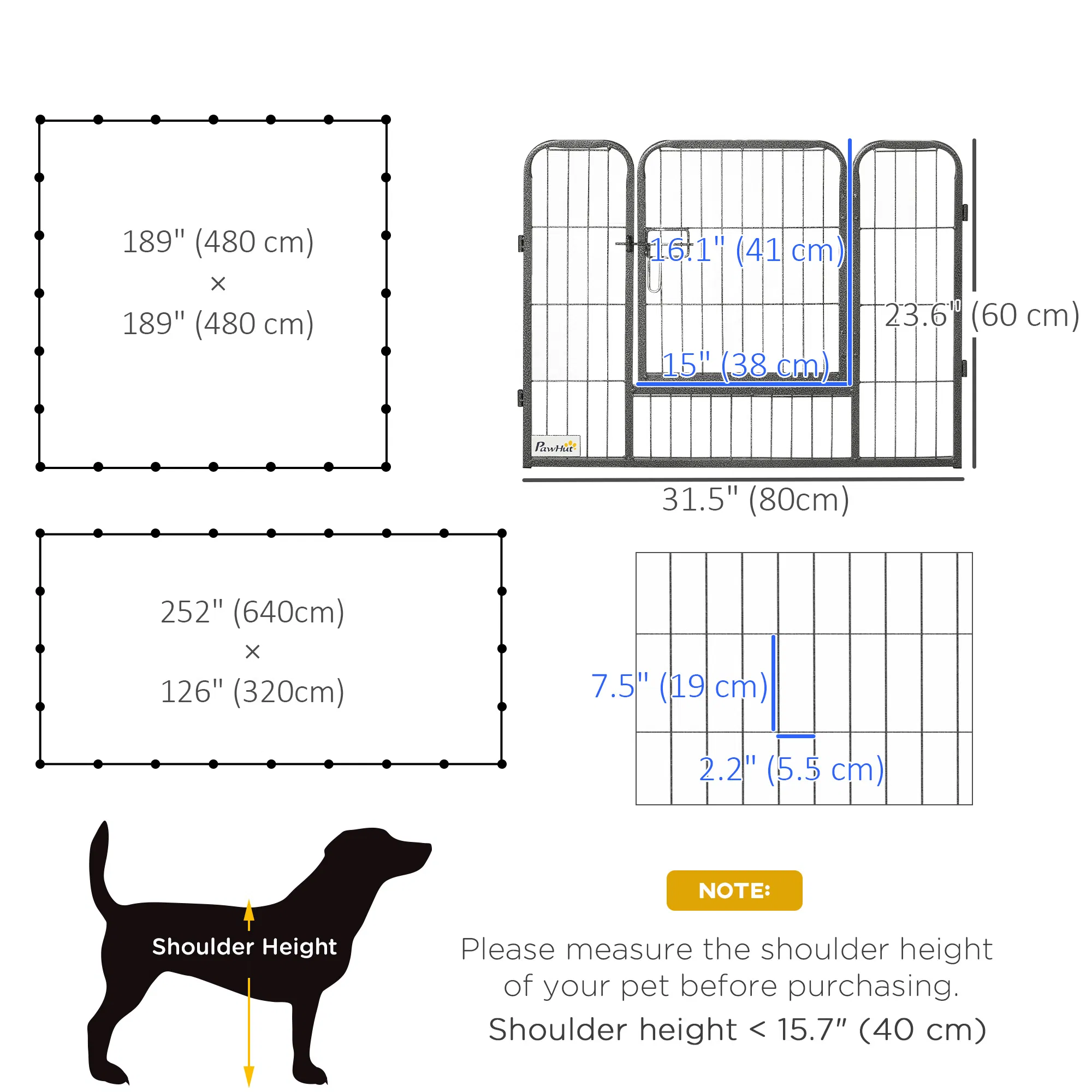24 Panel 24" Height Heavy Duty Dog Playpen for Small Medium Dogs, Grey — image 5