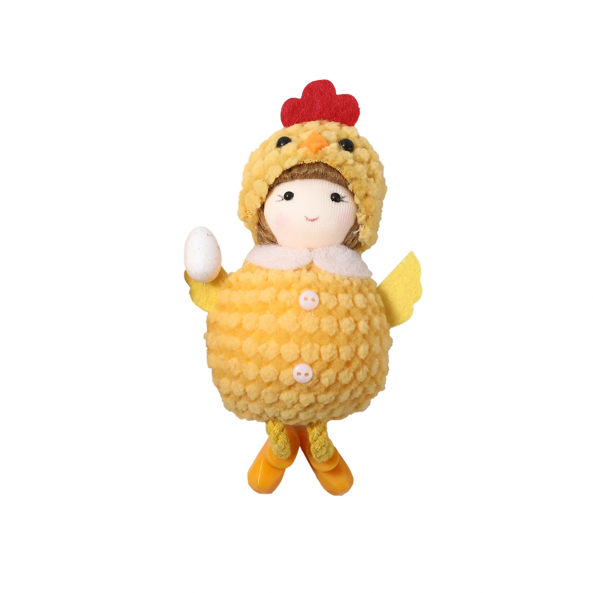 Sombrero de Pollo Pascuas con Niña en el Estómago que Sostiene Huevo de Pascua, Decoración para Escenario de Fiesta — imagen 8