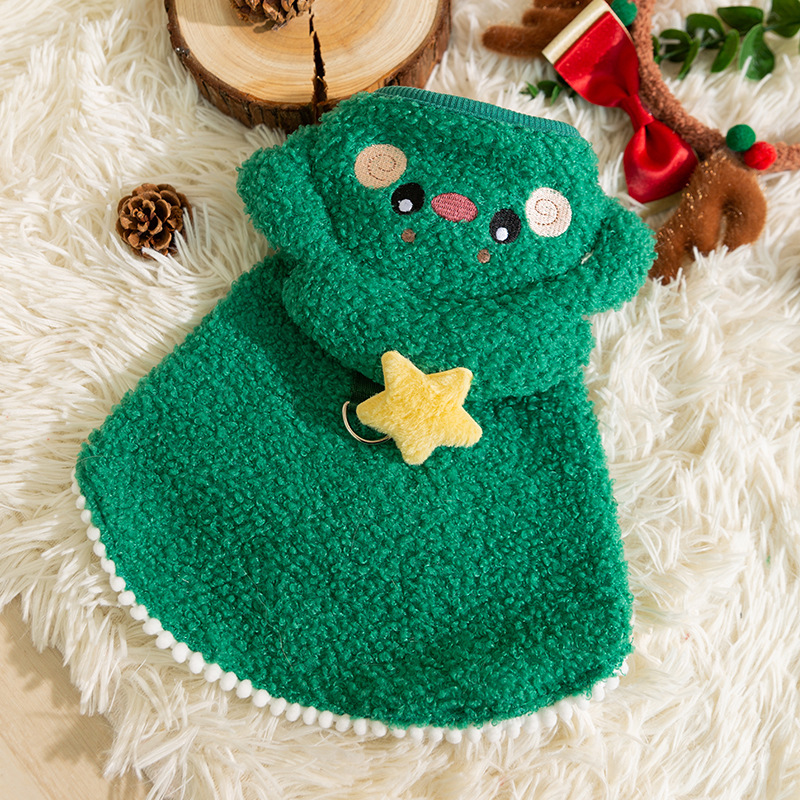Cat Christmas Warm Thick Elk Cloak Small Dog Halloween Funny Pet Clothes — image 6