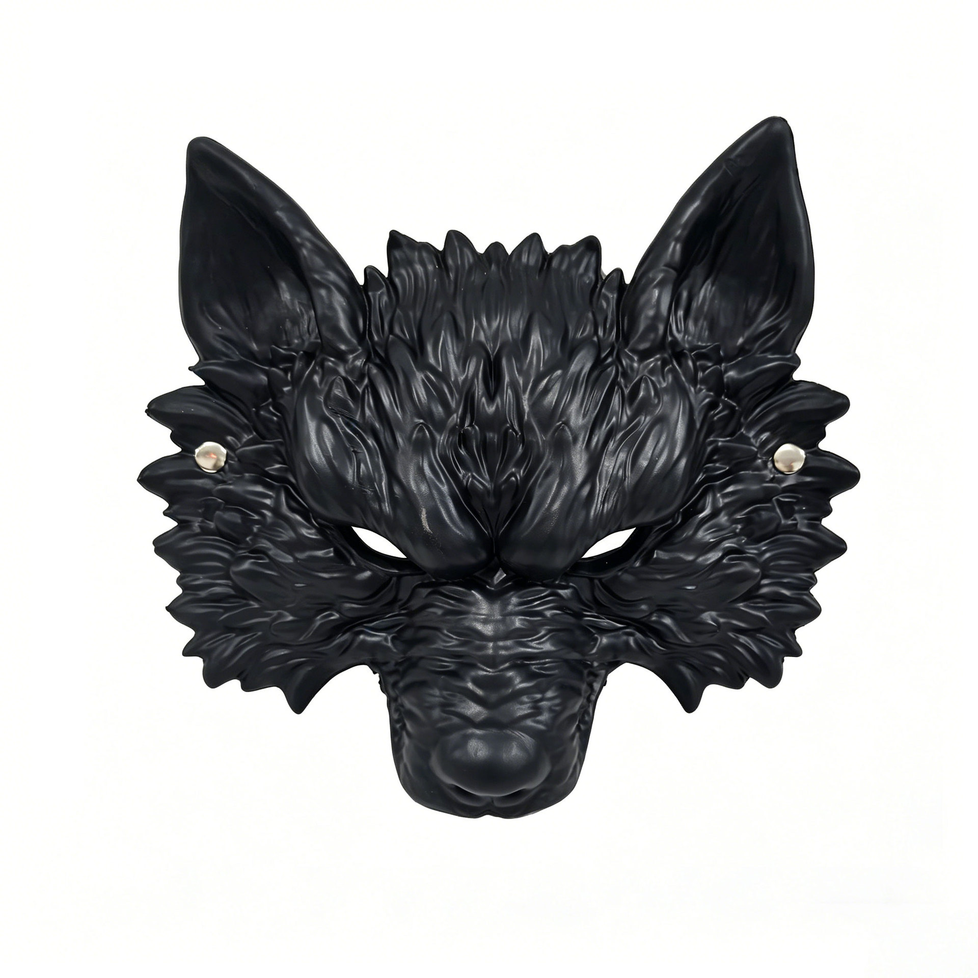 Máscara de Cabeza de Lobo Halloween Oro y Plata Hombre Lobo Cosplay Traje Fiesta Accesorio de Ambiente de Tela — imagen 5