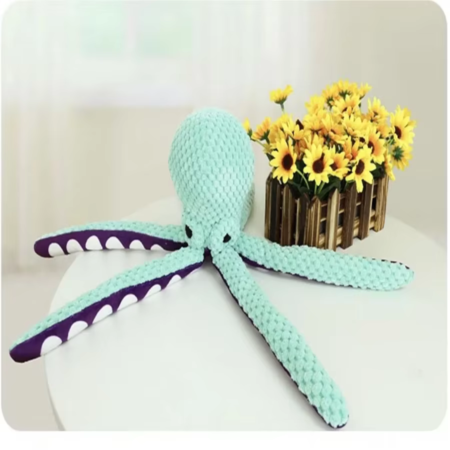 Juguete de Pulpo de Peluche para Mascotas con Sonido Interactivo Anti-Demolición, Compañero de Aburrimiento para Perros Grandes y Pequeños — imagen 4