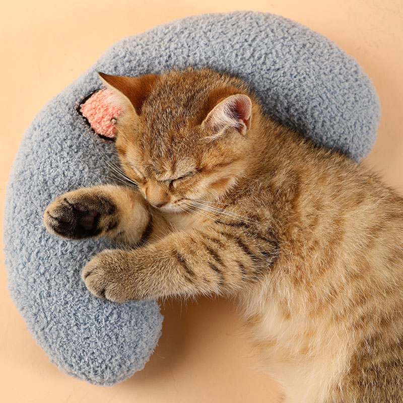 Dog Cat Pillow Protection Cervical Deep Sleep U-shaped Pet Pillow Puppy Cat Pillow Pet Supplies — image 2