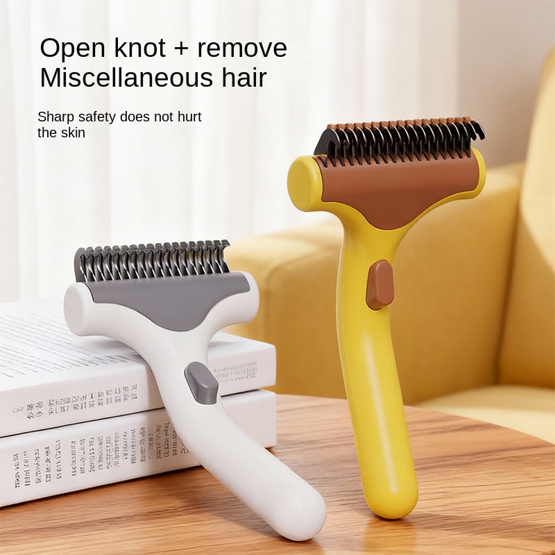 Nueva Cuchilla para Desenredar Mascotas: Peine para Gatos con Eliminación de Pelo Suelto, Control de Shedding y Cepillado — imagen 5