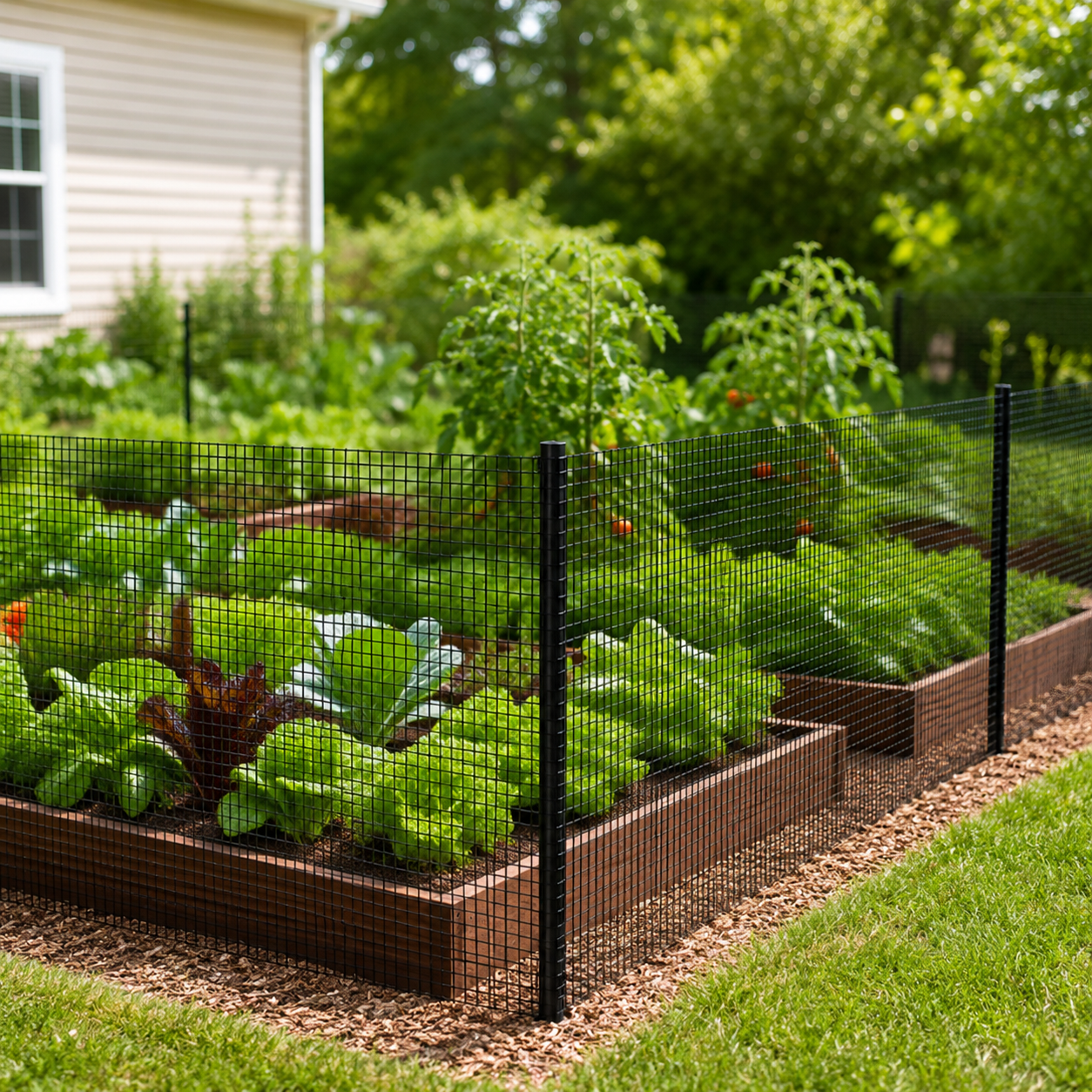 36in x 100ft black metal mesh, 1/2-inch welded chicken wire roll, garden plant fencing, suitable for chicken coops and home renovation — image 12