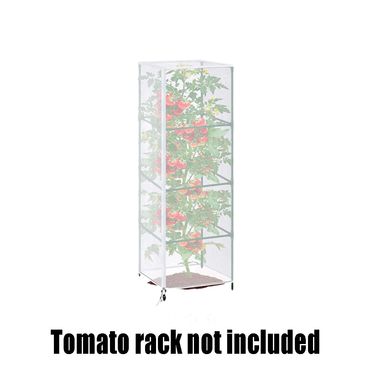 Caja para Tomates Kit Cuadrado Redondo Cubierta de Pájaros Jardín con Cierre y Cordón — imagen 1