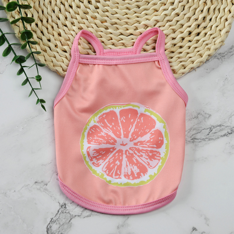 Ropa de mascotas - Camisetas de frutas divertidas con solapas y detalles coloridos para perros — imagen 10